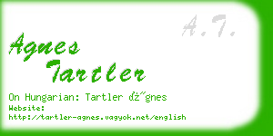 agnes tartler business card